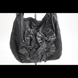 Marc Ecko black flower handbag